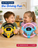 IMIKEYA 2-Pack Children's Car Seat Steering Wheel Toy - Interactive Driving Experience Magic Cars 1