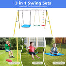 Indoor & Outdoor Metal Swing Set with Safety Belt for Backyard Play Magic Cars 1