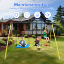 Indoor & Outdoor Metal Swing Set with Safety Belt for Backyard Play Magic Cars 3