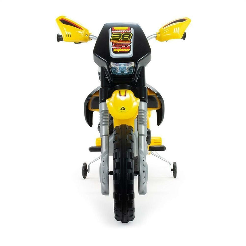 12V Kids Ride-On Dirt Bike Motorcycle with Training Wheels for Ages 3+ Magic Cars 4