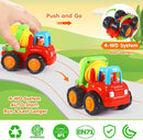 4-Piece Interactive Friction-Powered Construction Vehicle Toy Set Magic Cars 6