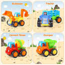 4-Piece Interactive Friction-Powered Construction Vehicle Toy Set Magic Cars 8