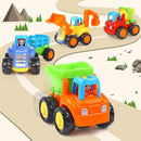 4-Piece Interactive Friction-Powered Construction Vehicle Toy Set Magic Cars 9