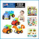 4-Piece Interactive Friction-Powered Construction Vehicle Toy Set Magic Cars Variant 0