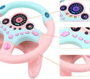 Interactive Pink Backseat Steering Wheel Toy with Lights, Music, and Pretend Car Key Magic Cars 5