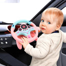 Interactive Pink Backseat Steering Wheel Toy with Lights, Music, and Pretend Car Key Magic Cars 8