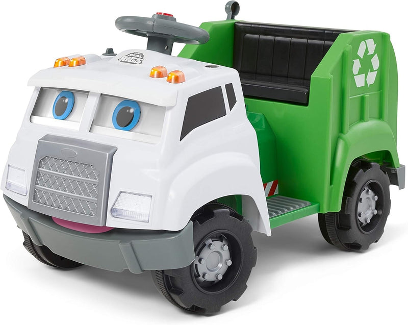 Interactive Toddler Ride-On Recycling Truck Toy with 9 Accessories Included Magic Cars 2