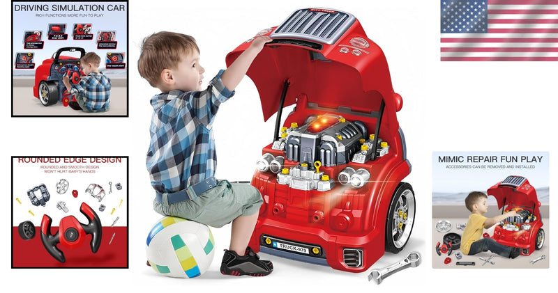 Interactive Truck Engine Toy with Lights and Sounds for Creative Kids Magic Cars 1