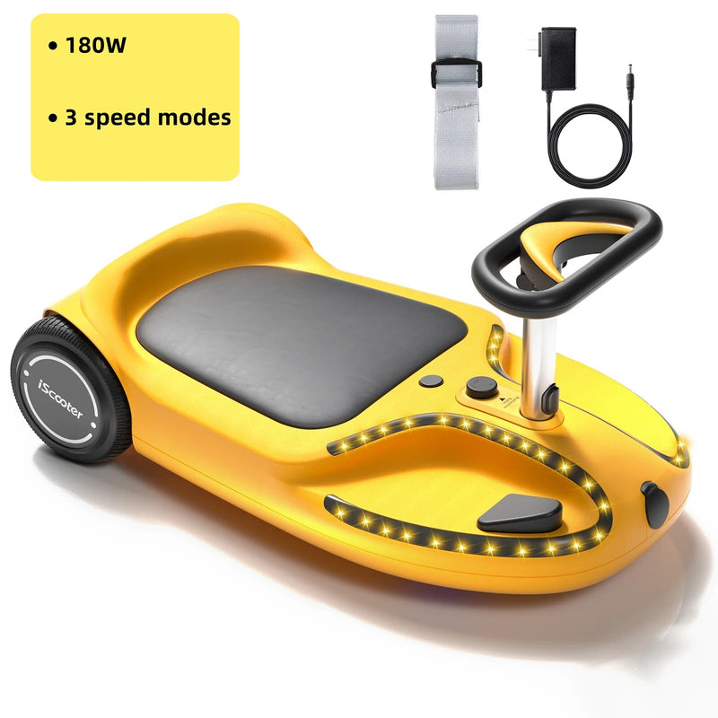 Electric Wiggle Ride-On Car 4-in-1 Toy with 3 Speed Modes for Ages 3 and Up Magic Cars 3
