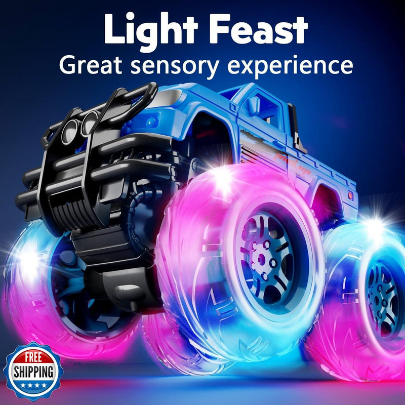 Monster Trucks Toy for Toddlers Boys with Illuminated Wheels Age 2+ Magic Cars 1