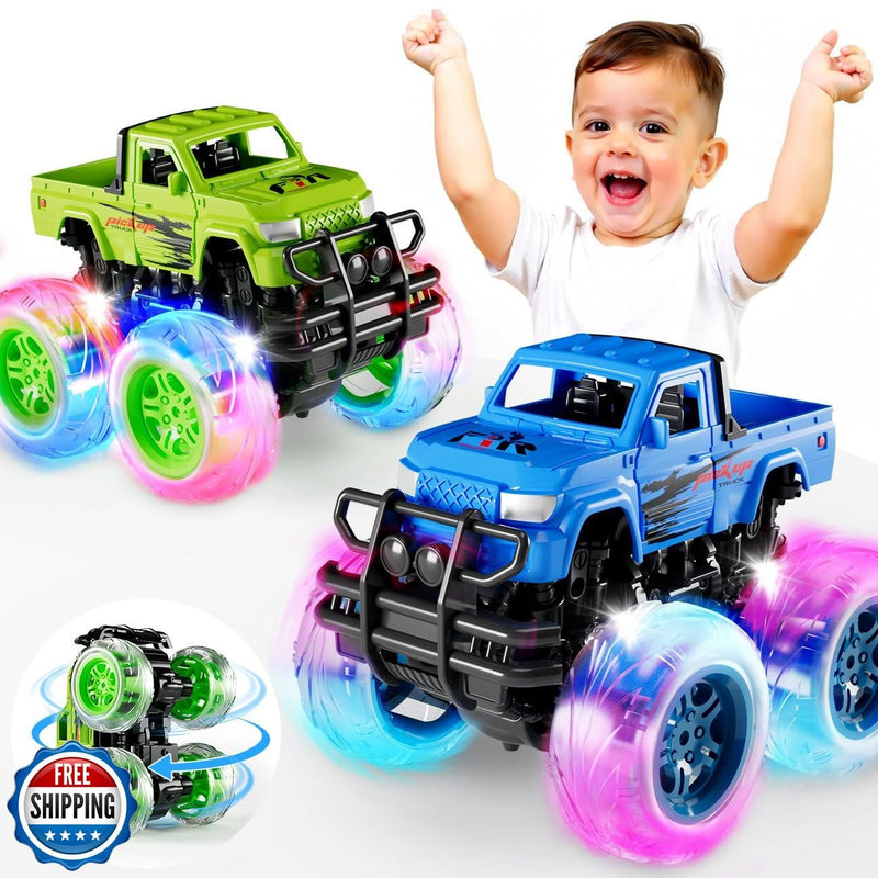 Monster Trucks Toy for Toddlers Boys with Illuminated Wheels Age 2+ Magic Cars Variant 0