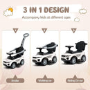 4-in-1 Toddler Car with Removable Push Handle and Safety Guardrails Magic Cars 4