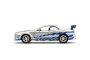 Toys 1:32 Brian's Nissan Skyline GT-R R34 in Silver/Blue from Fast & Furious Magic Cars 3