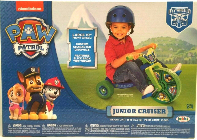 10-Inch Paw Patrol Junior Cruiser Tricycle with Fly Wheels Magic Cars 0