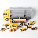 Jenilily Construction Toy Truck Die-cast Vehicle Transporter Set with Excavator Magic Cars 6