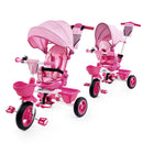 7-in-1 Pink Tricycle Stroller for Toddlers Aged 1-5 Years with Push Handle Magic Cars Variant 0
