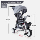 Convertible Tricycle Stroller for Children 18 Months to 5 Years - Gray Magic Cars 2