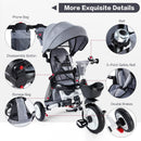 Convertible Tricycle Stroller for Children 18 Months to 5 Years - Gray Magic Cars 5