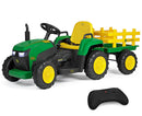 John Deere 12V Ride-on Tractor with Trailer and Remote Control Magic Cars Variant 0