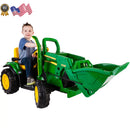 John Deere 12V Battery-Powered Ride-On Loader with Front Scoop and Realistic Design Magic Cars Variant 0