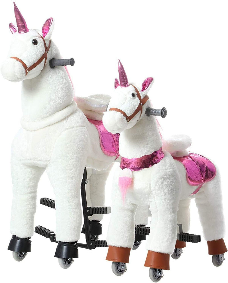 Ride-On Unicorn and Pony Toys for Girls and Children - Horse Riding Play Toy Magic Cars 4
