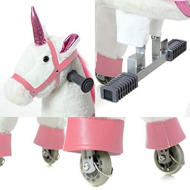 Ride-On Unicorn and Pony Toys for Girls and Children - Horse Riding Play Toy Magic Cars 5