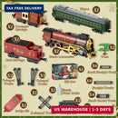 JONRRYIN Remote-Controlled Electric Train Set for Children, Classic Steam Engine Design Magic Cars 1