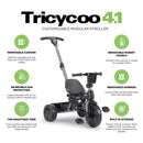 Tricycoo 4.1 Black 4-Stage Kids Tricycle Magic Cars 4