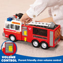 Light-Up Fire Truck Toy with Projections, Sirens, and Bump-and-Go Action Magic Cars 2