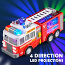 Light-Up Fire Truck Toy with Projections, Sirens, and Bump-and-Go Action Magic Cars 3