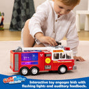 Light-Up Fire Truck Toy with Projections, Sirens, and Bump-and-Go Action Magic Cars 5