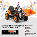 12V Battery Powered Kids Ride-On Excavator Truck Digger with 3 Speeds, Music, and Remote Control Magic Cars 19