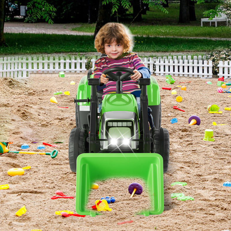 12V Battery Powered Kids Ride-On Excavator Truck Digger with 3 Speeds, Music, and Remote Control Magic Cars 28