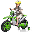 12V Battery-Powered Kids Ride-On Dirt Bike with Training Wheels Magic Cars 0