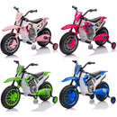 12V Battery-Powered Kids Ride-On Dirt Bike with Training Wheels Magic Cars 12