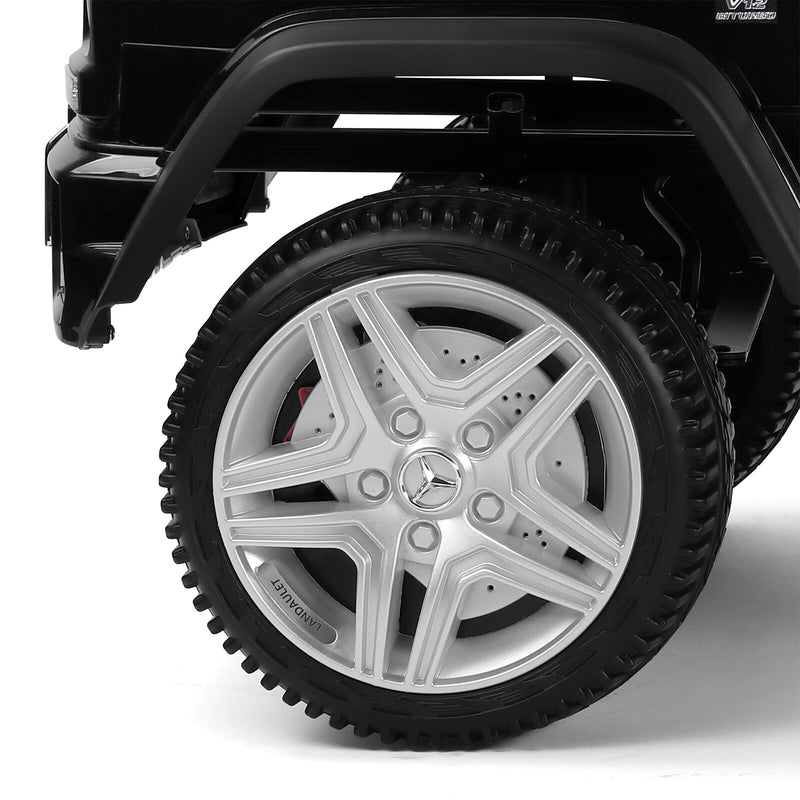 12V Black Kids Ride-On Car Truck with Battery, LED Lights, Music, and Remote Control Magic Cars 19