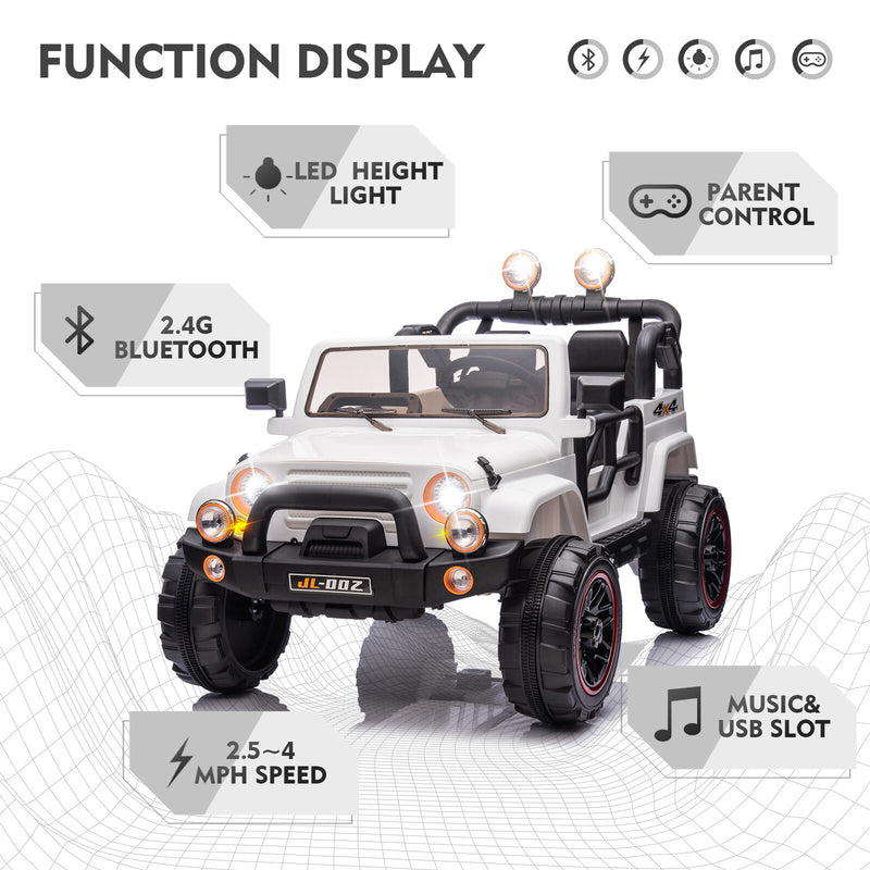 12V Kids Electric Ride-On Truck with 3 Speeds, MP3, LED Lights, and Remote Control Magic Cars 9