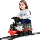 3-in-1 Electric Ride-On Train with 16 Curved Tracks, 6V, 39-Inch Black Magic Cars 0