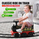 3-in-1 Electric Ride-On Train with 16 Curved Tracks, 6V, 39-Inch Black Magic Cars 1