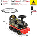 3-in-1 Electric Ride-On Train with 16 Curved Tracks, 6V, 39-Inch Black Magic Cars 5