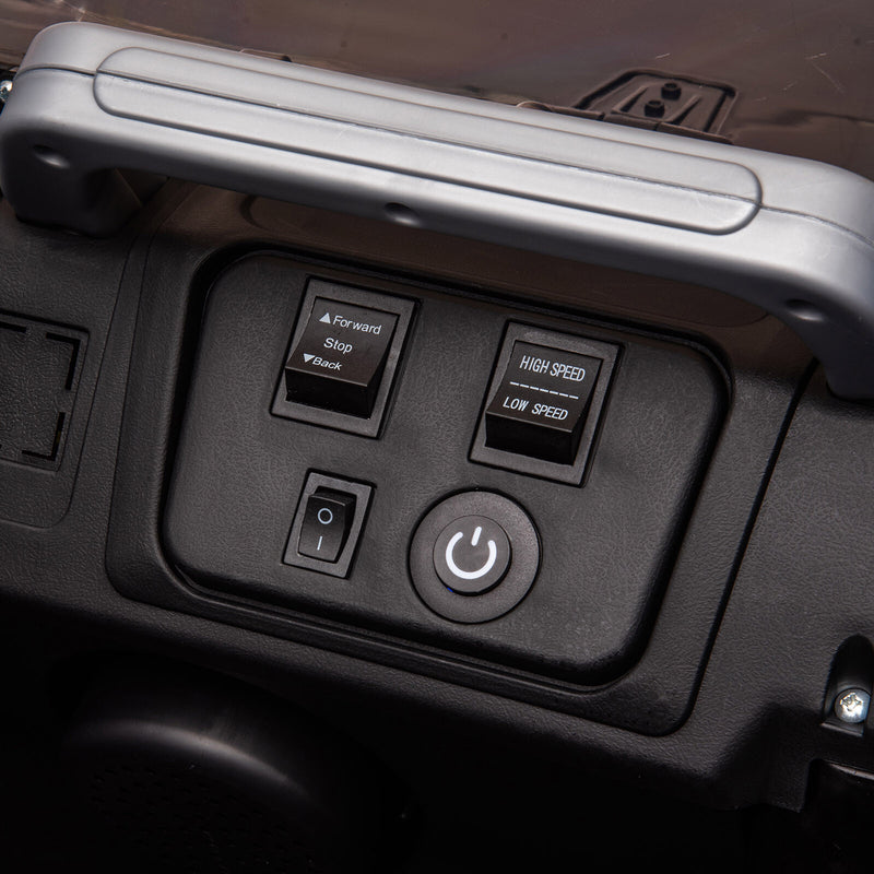 12V Black Kids Ride-On Truck with 3 Speeds, LED Lights, MP3, and Remote Control Magic Cars 16