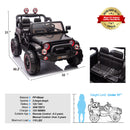 12V Black Kids Ride-On Truck with 3 Speeds, LED Lights, MP3, and Remote Control Magic Cars 1