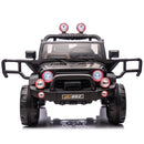 12V Black Kids Ride-On Truck with 3 Speeds, LED Lights, MP3, and Remote Control Magic Cars 21