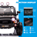 12V Black Kids Ride-On Truck with 3 Speeds, LED Lights, MP3, and Remote Control Magic Cars 2