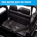 12V Black Kids Ride-On Truck with 3 Speeds, LED Lights, MP3, and Remote Control Magic Cars 6