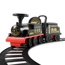 6V Black/Blue Electric Ride-On Train with Storage and Lights for 1–3 Year Olds Magic Cars 6