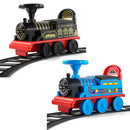 6V Kids Electric Ride-On Train with Tracks, Music & Lights for Ages 1–3 – Black/Blue Magic Cars 13
