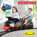 6V Electric Ride-On Train for Kids Ages 1–3 with Track, Lights and Music – Black/Blue Magic Cars 12