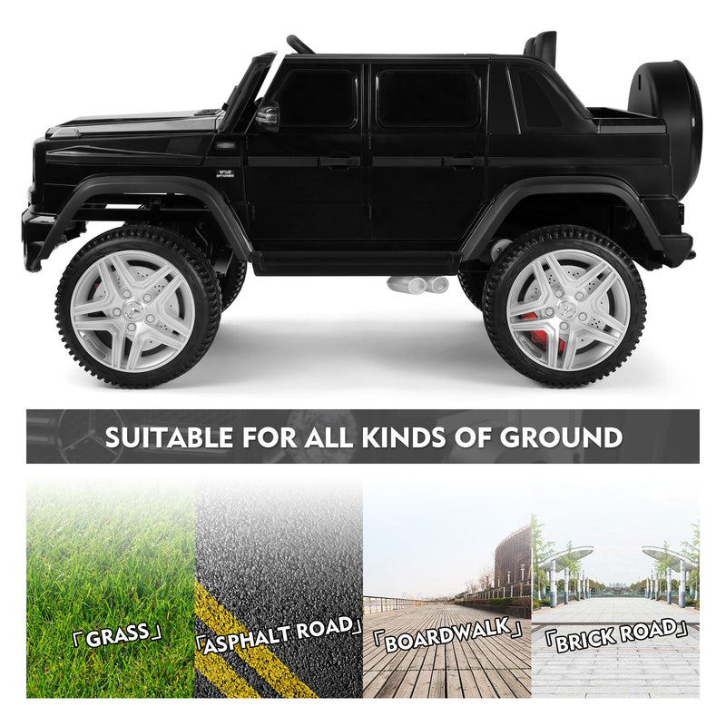 Electric 12V Black Kids Ride-On Truck with Remote Control and MP3 Player Magic Cars 14