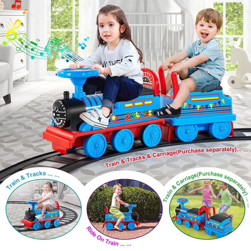 6V Electric Ride-On Train Toy for Kids with Tracks, Music, Lights and Whistle Magic Cars 12
